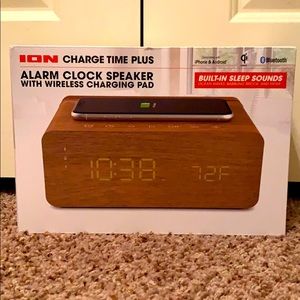Ion Audio Alarm Clock Speaker w/ Wireless Charger